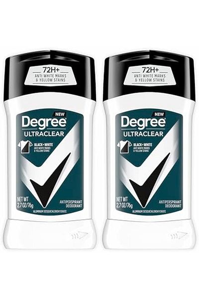 Degree Men UltraClear Antiperspirant Deodorant Black + White 2.7 oz, 2 Count
