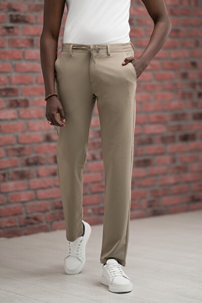 Paul Martin Regular Fit Lycra Combed Cotton Fabric Jogger Pants with Threaded Waist and Elastic