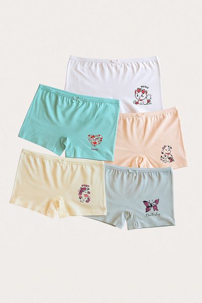 Katia&Bony Girl's Patterned 5-Piece Boxers