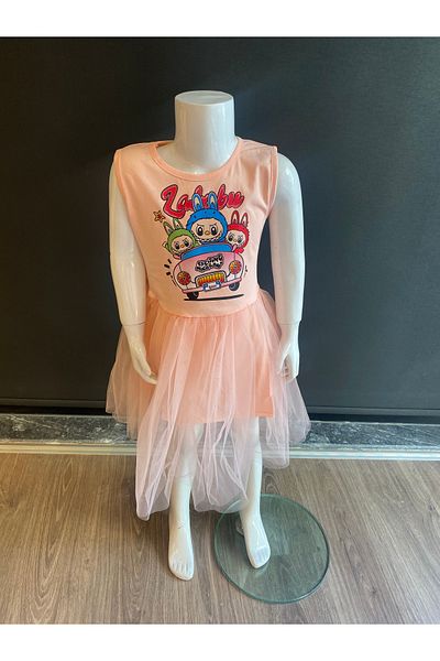 MİNİ İNOWESTA KİDS Girl's Labubu Character Birthday Party Special Occasion Dress