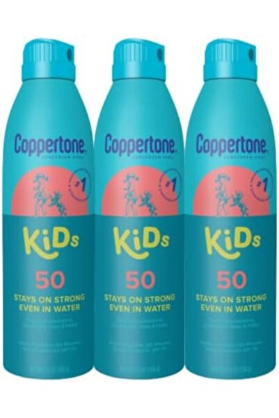 Coppertone KIDS Sunscreen Continuous Spray SPF 50 (5.5-Ounce, Pack of 3)