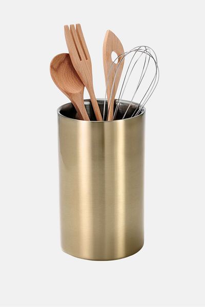 Tchibo Wine Cooler And Utensil Stand 20 H x 11 Dia cm, Light Bronze