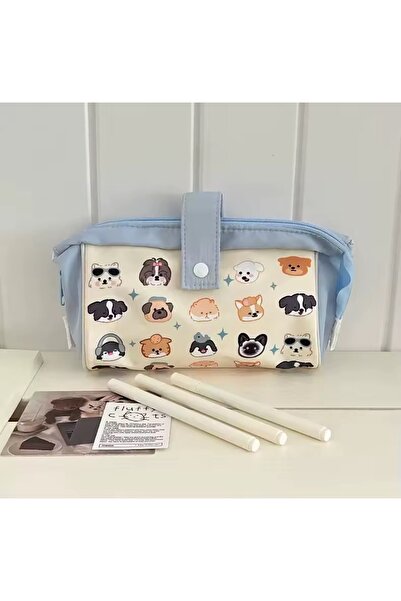 Kawaii Sevimli Köpek Detaylı Geniş Kapasiteli Soft Kalemlik