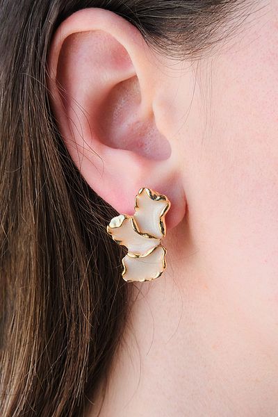 AURRARİ Mineli Leaf Earrings