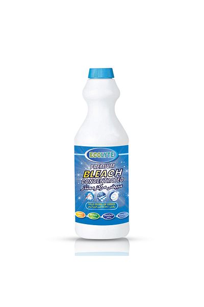 ECOLYTE+ Premium Bleach, For White Clothes, Removes Tough Stains, Brighter Whites, Bathroom Cleaner - 1 Liter