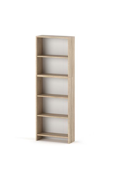 Meble Regał Na Książki Dąb Sonoma Biurowy 60 CM 5 Półek Regał Na Zabawki Loft