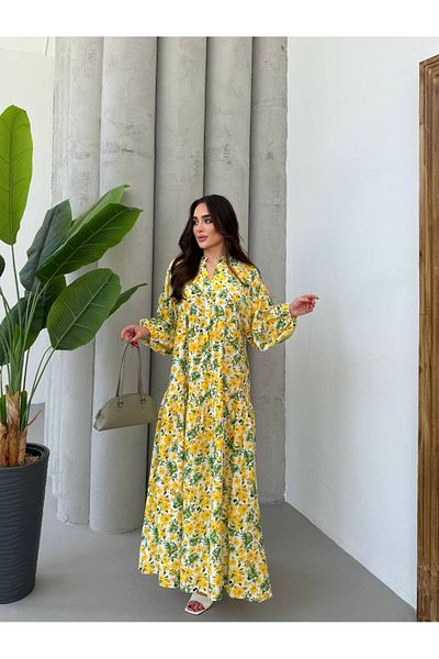 PREMİER VİE Testture Lilyum Fabric New Season V-Neck Dress