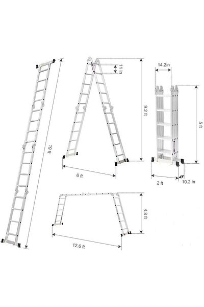 Keen Multi-purpose ladder, 20 steps, 5.8 meters long