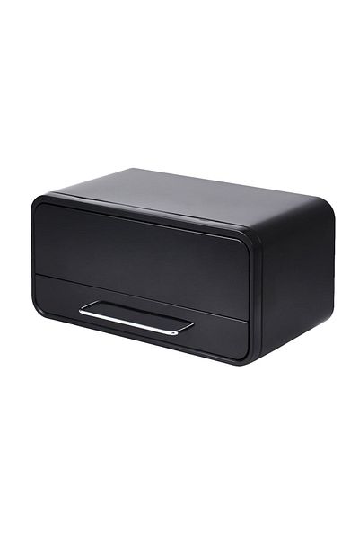 Bayev Boulangarie Black Metal Bread Bowl - Bread Storage Container 0038