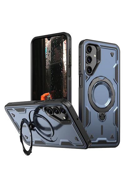 ALC MOBILE Military armour case with metal ring, compatible with Samsung Galaxy A36, Blue