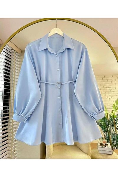 Nergis Neva Butik Heart buckle belted tunic