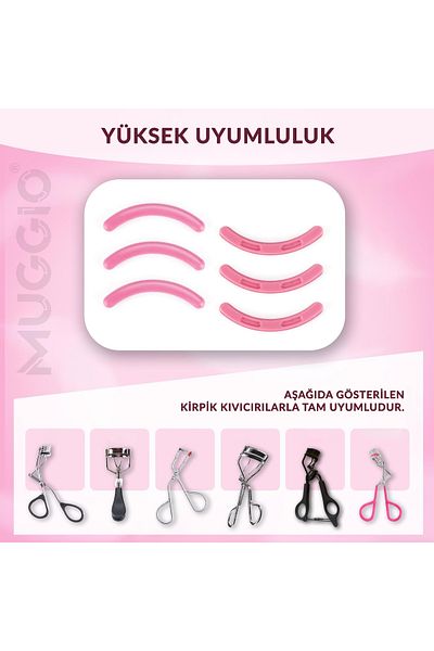 Muggio Spare Tire Set 6Pcs Eyelash Curler Pad Soft Silicone
