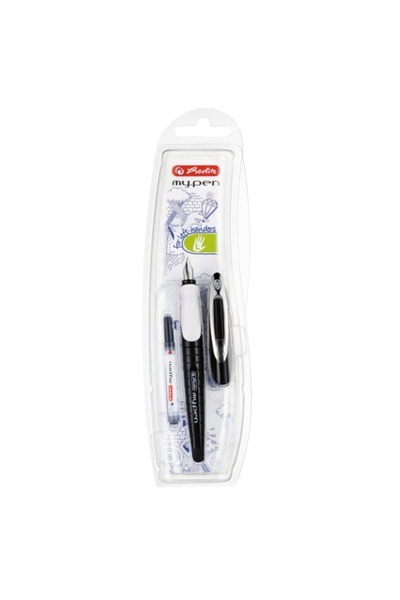 Herlitz Stilou My Pen L, Material Plastic, Culoare Negru/Alb