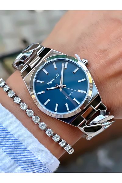 Ferrucci Steel Chain ​​Cord Women's Watch 3 Atm Waterproof 2 Years Mechanism Warranty