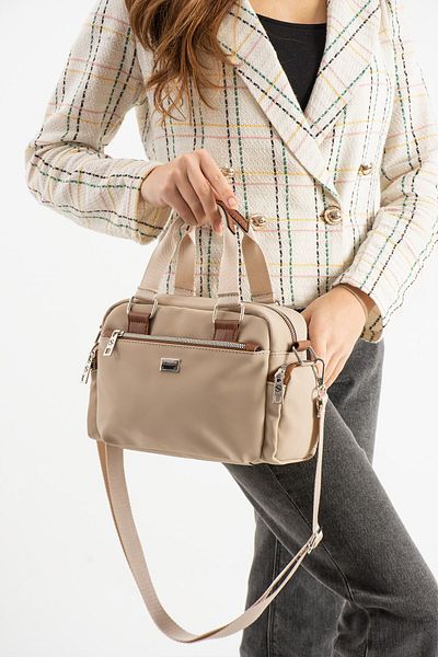 Paul Brand Women's Multi-Eye Sand Tan Water Resistant Adjustable Cross Strap Hand and Shoulder Bag Pbs1422