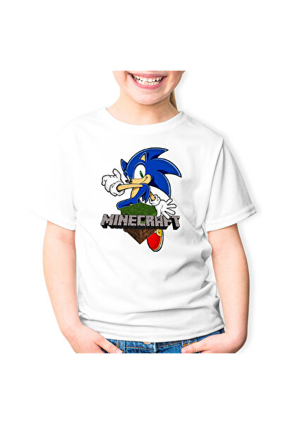 OEM Tricou copii Sonic the Hedgehog Minecraft Joc Game