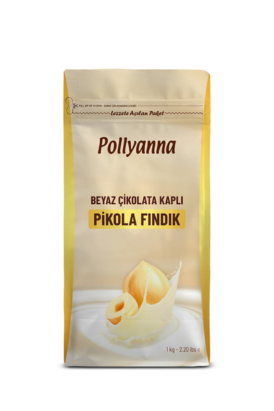 Pollyanna BEYAZ ÇİKOLATA KAPLI PİKOLA FINDIK (1 KG)
