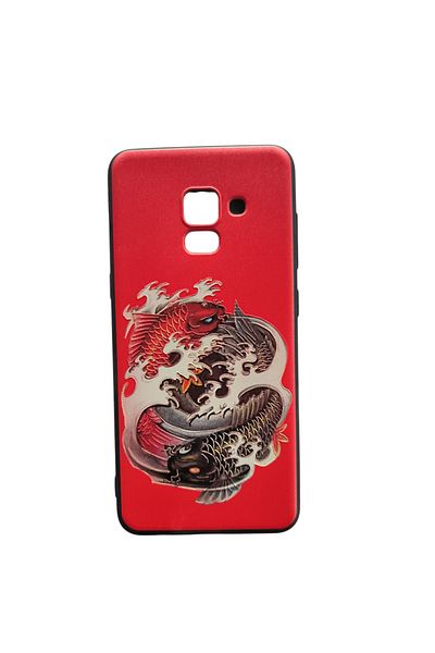 OEM Case compatible with Samsung Galaxy A8-2018 / A530F, Embossed silicone case, Yin Yang