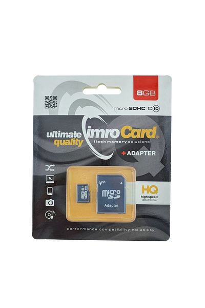 Imro Micro SDHC memory card 8 GB class 10, 01547, with adapter