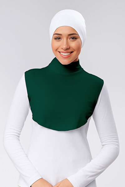 Mesa Charm Combed Cotton Neck Collar Half Turtleneck Anti-Slip Buckle Posture Anti-Sweat Turban Green