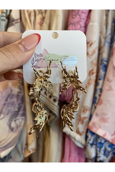 karpuzbutiks Gold Vip Earrings 5