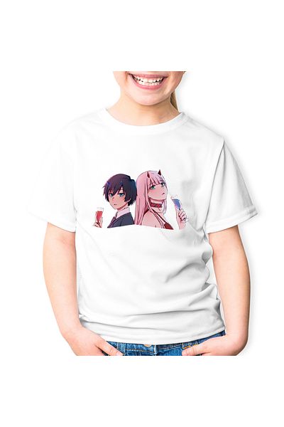 OEM Tricou copii Darling in the FranXX Hiro Zero Two Anime