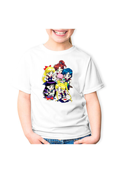 OEM Tricou copii Sailor Moon 5 Crew Gang Chibi Bebe Anime