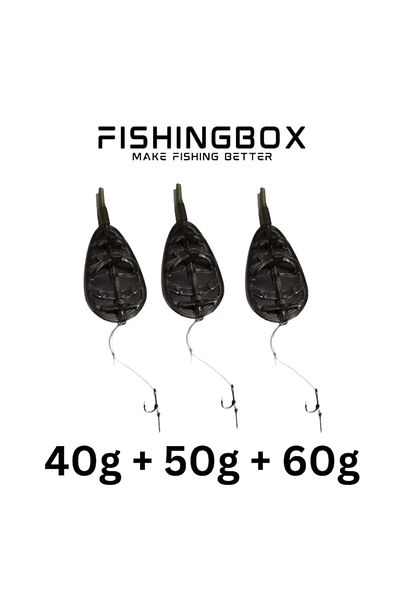 FISHINGBOX MAKE FISHING BETTER Set 3 Monturi Method Feeder Cu Spin 40g 50g 60g