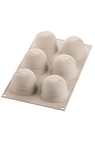silikomart Forma din silicon pentru fructe 3D, Mar, Piersica, Caisa 6 cavitati, 118 ml, Ø62x52mm