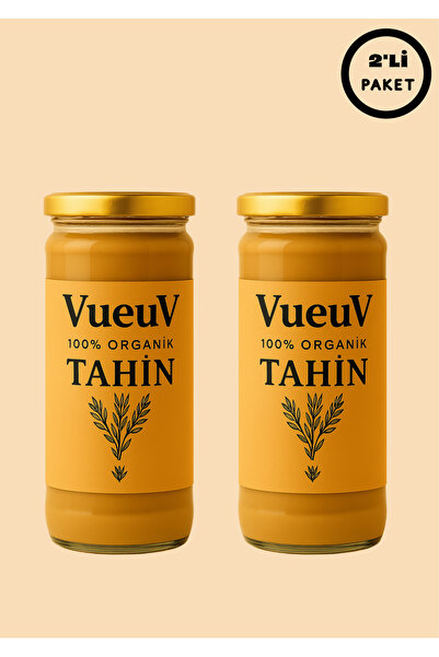 VueuV %100 ORGANİK TAHİN 2'Lİ PAKET (%100 ORGANİK SUSAMDAN) 244GR+244GR