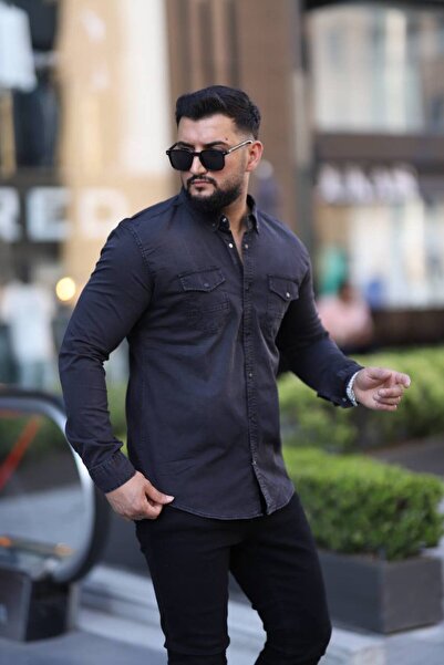 Klothy Чоловіча довга сорочка з двома кишенями на кнопках 2366