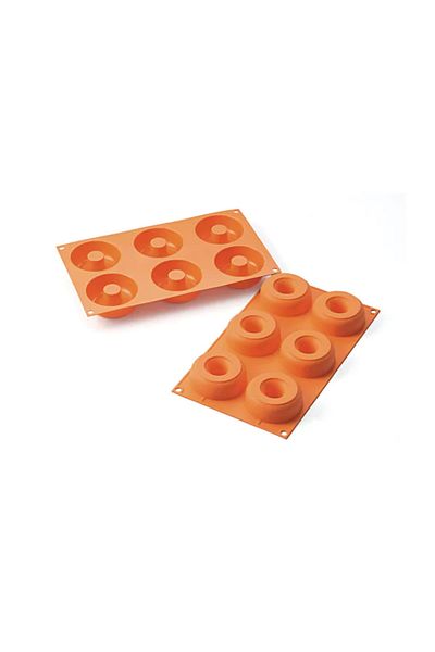 silikomart Silicone donut mold, Donuts, 6 cavities