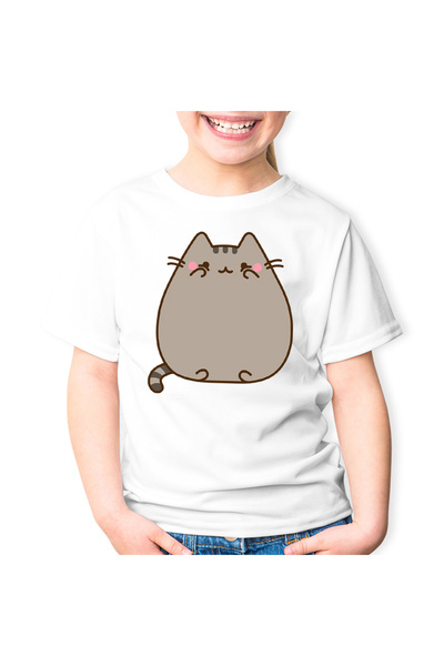 OEM Детска тениска Pusheen Cat Emoji с плюш „ Ден на любовта“