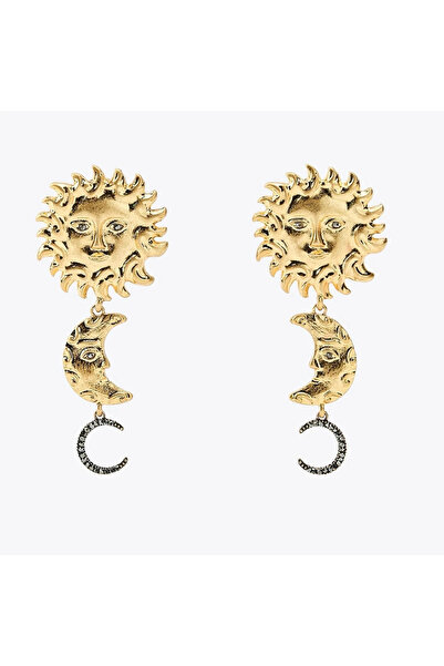 Bo Takı ve Aksesuar Sun and Moon Dangle Earrings