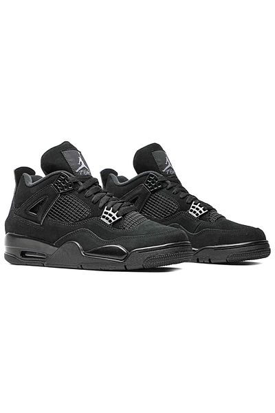 JORDAN Air 4 Retro Black Cat 2020 – All-Black Nubuck OG Sneakers