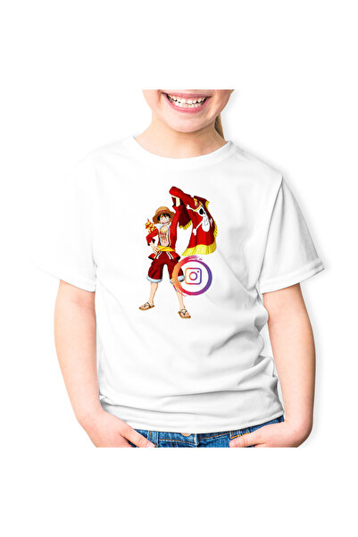 OEM Παιδικό μπλουζάκι One Piece Luffy Intagram Creator Insta Kids