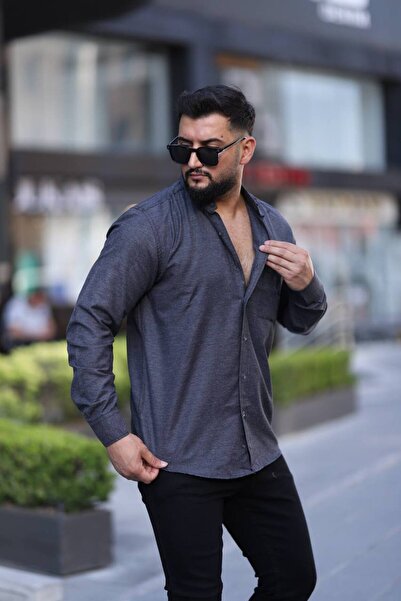 Klothy Чоловіча сорочка з довгими рукавами та однією кишенею 2633