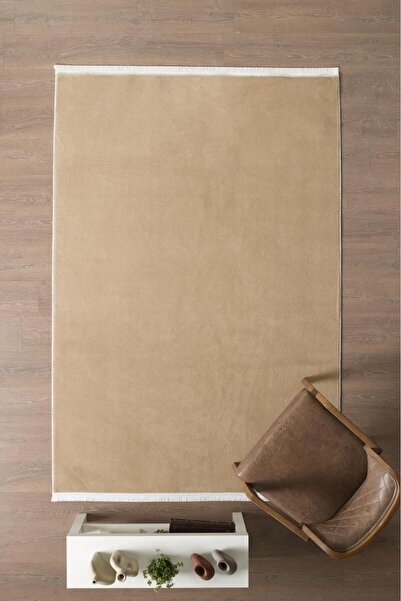 Red Halı Kolay Temizlenebilir Yıkanabilir Bej Tavşan Tüyü Halı Salon Oturma O...