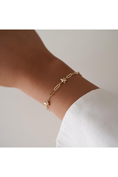 ALTINTAŞ KUYUMCULUK Ataş Zincirli Yıldız Altın Bileklik