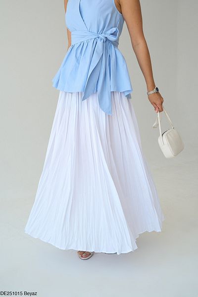 My Blog White Crashed Skirt - 251015