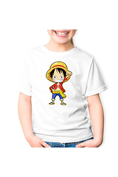 OEM Tricou copii Monkey D Luffy One Piece Trafalgar Chibi Marinar Copil