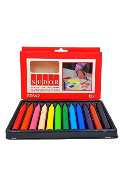 Südor 12'Lİ Jumbo Plastik Üçgen Mum Boya