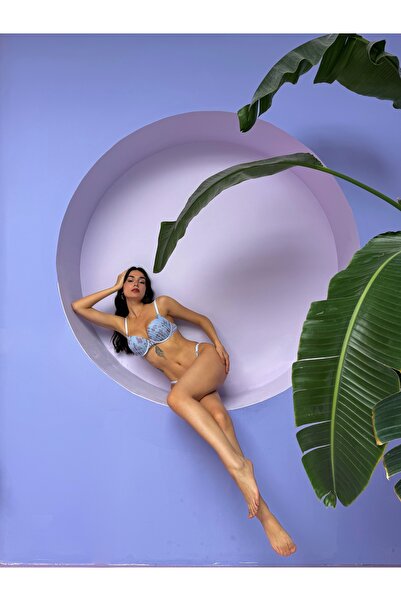 HappyZEY Σετ εσώρουχα με λάμψη με λουλούδια και στρινγκ