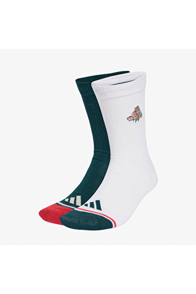 adidas Pizza Unisex White 2-Piece Socks