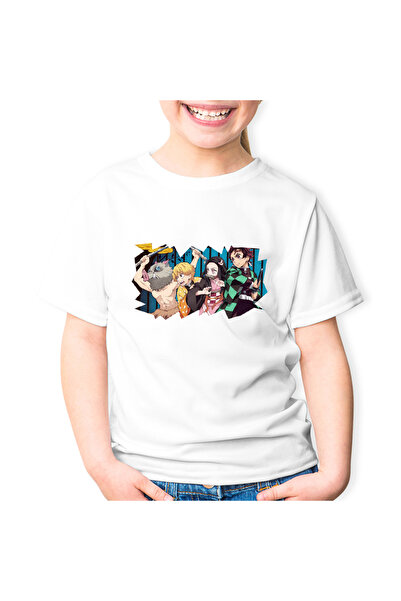 OEM Детска тениска с плакат и аниме рисунки на Demon Slayer