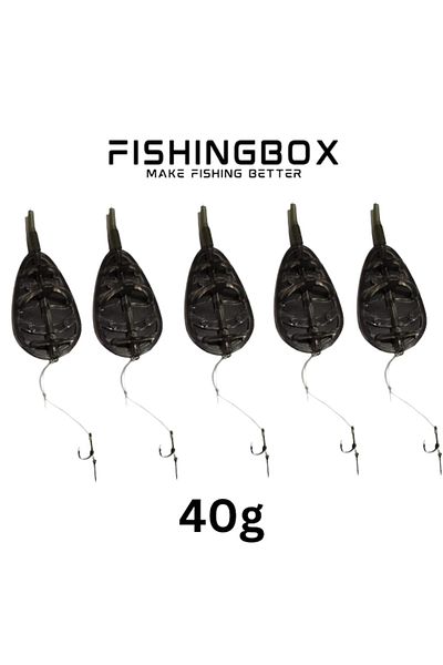 FISHINGBOX MAKE FISHING BETTER Set 5 Monturi Method Feeder Cu Spin 40g