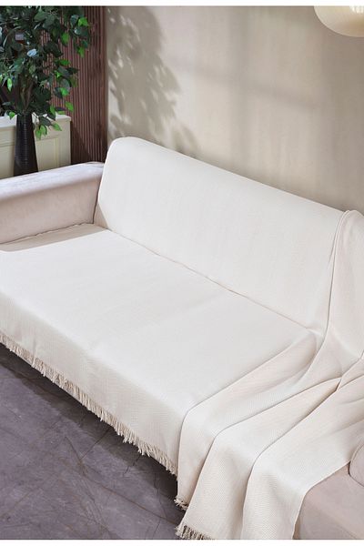 Miracolo Home Cotton Front Fringed 170X210 Seat Cover