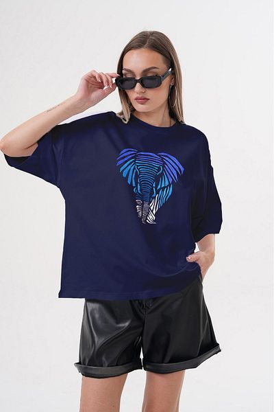 JANSO GROUP -Women's Cotton Printed 01027 Short Sleeve Tshirt Oversize Large Size