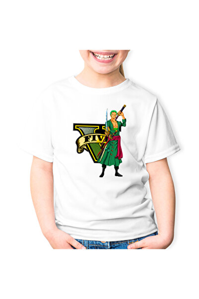 OEM Παιδικό T-shirt One Piece Roronoa Zoro GTA Anime Zorro