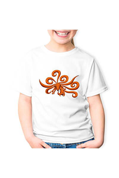 OEM Tricou copii Naruto Dragon Vulpe Orange Fox Anime